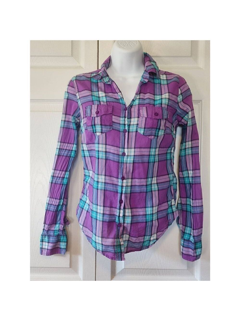 Aeropstale Plaid Blouse - Picture 2 of 4